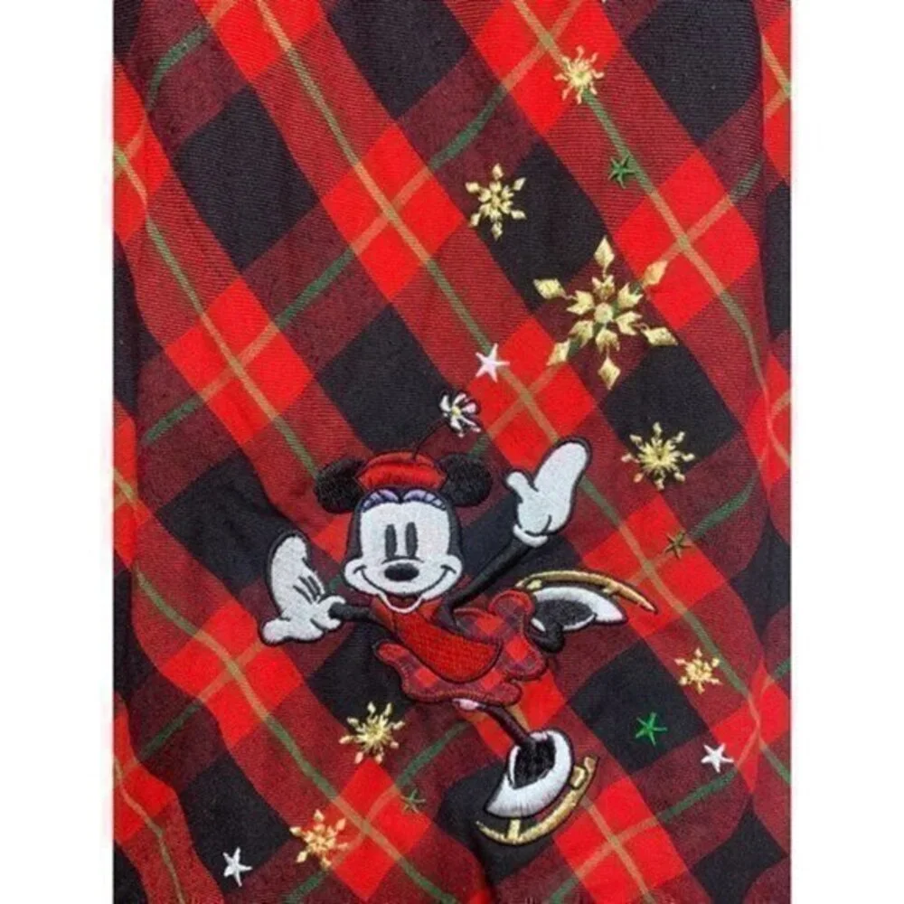 Disney Minnie Mouse Holiday‎ Plaid Nightshirt for Girls Dress Sz 7/8 - Picture 2 of 10